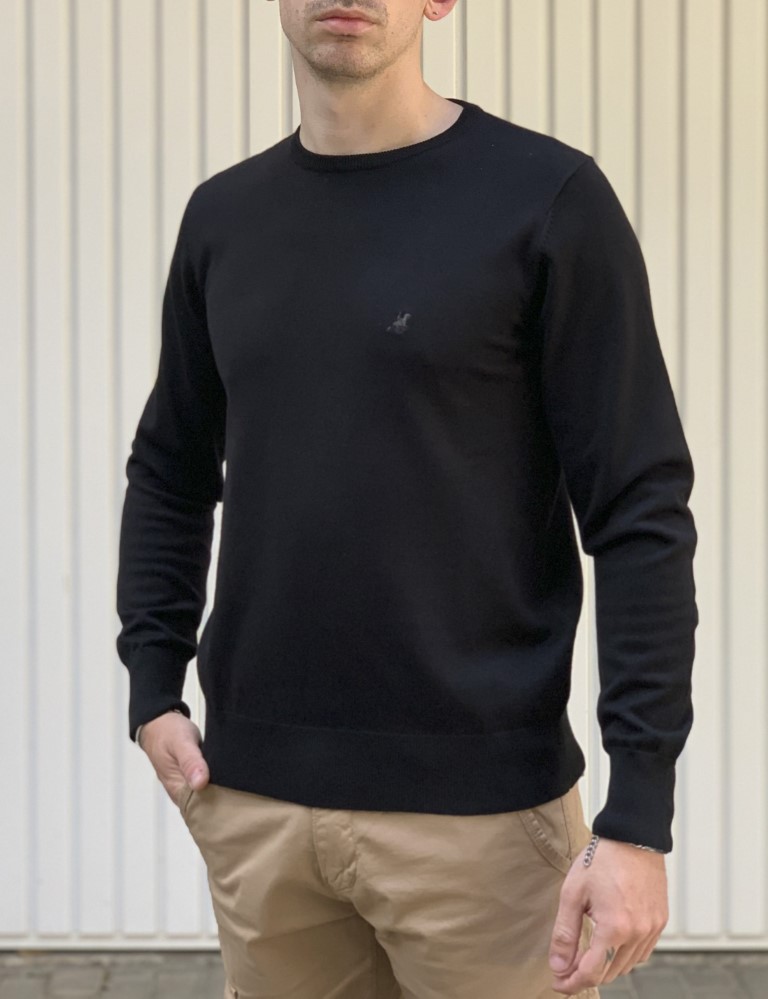 Us Grand Polo ανδρική μαύρη πλεκτή μπλούζα USTR200D φωτογραφία